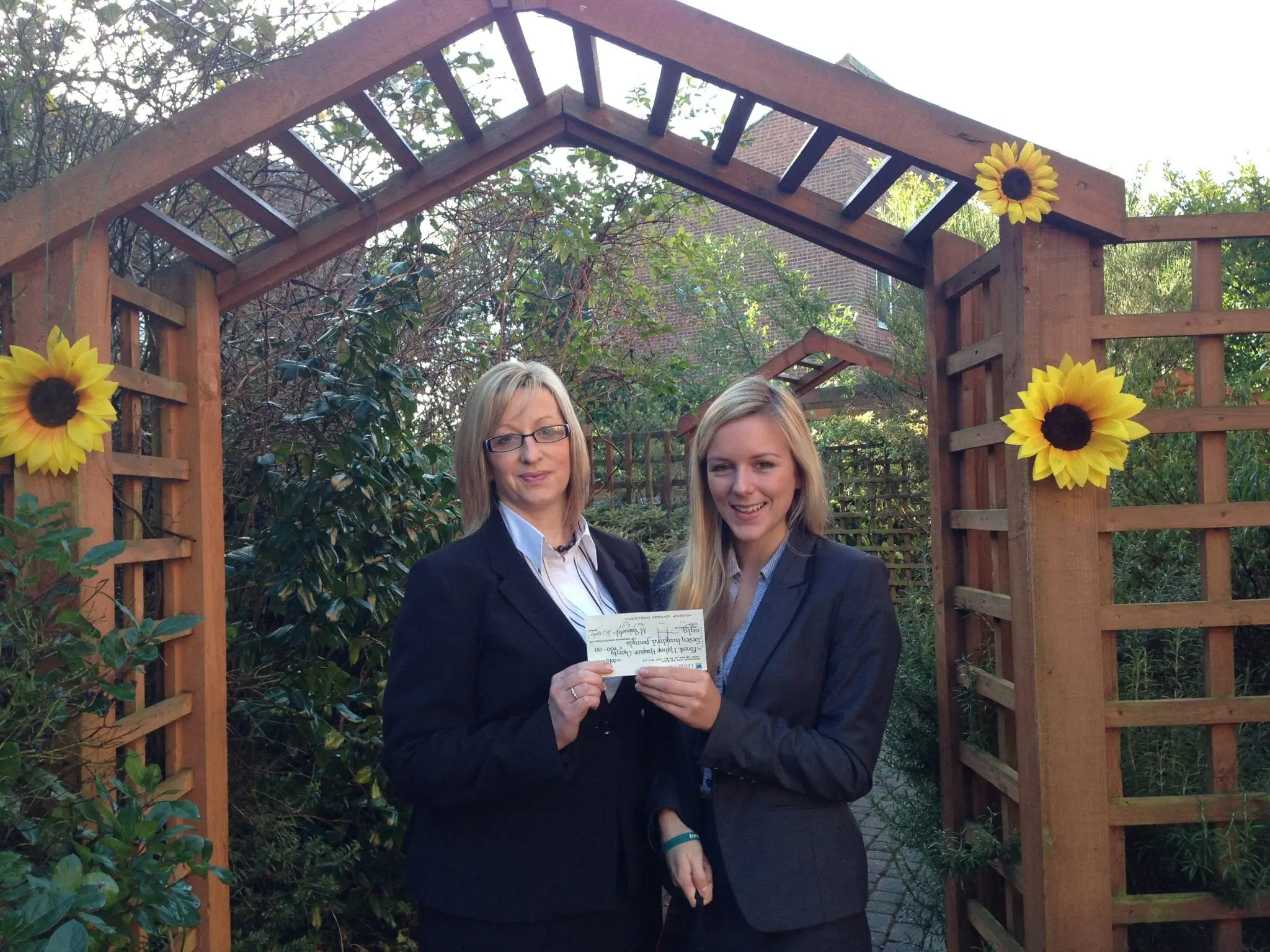 Greendale Hand Over Cheque for £700 to Forest Holme Hospice