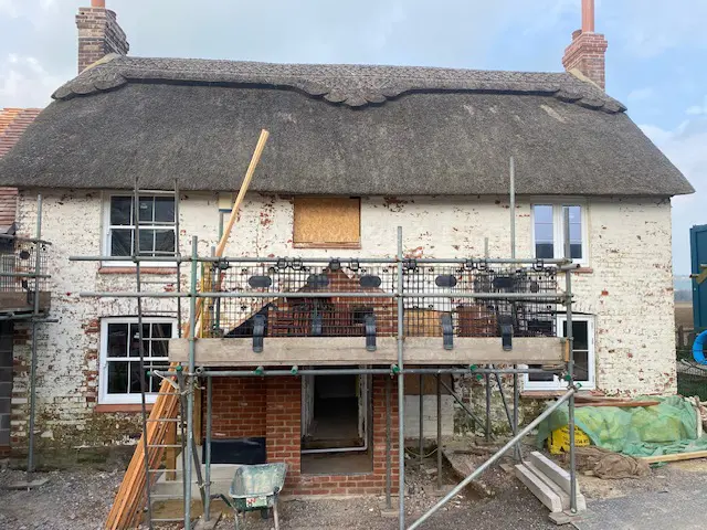 Works in progress: Renovation of a thatched cottage near Blandford.