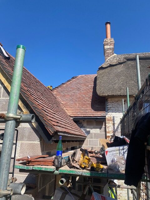 Roof going on